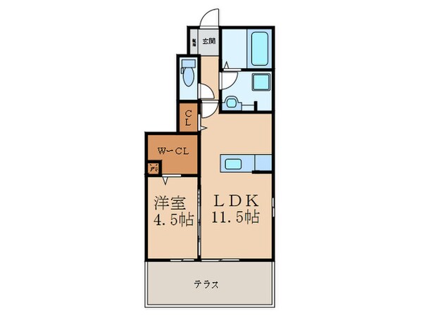 ラシーヌ湯川　B棟の物件間取画像